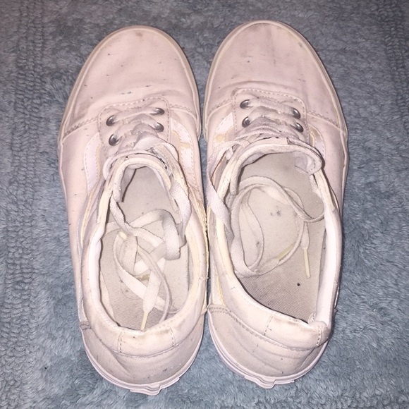 White Color-Speckled old skool Vans - Picture 3 of 4